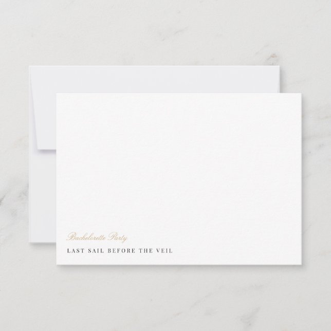 Carte de fête de bachelorette en écriture élégante (Devant)