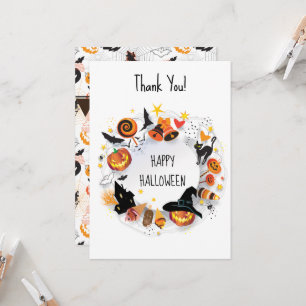 Carte de fête de Halloween nuit Citrouille