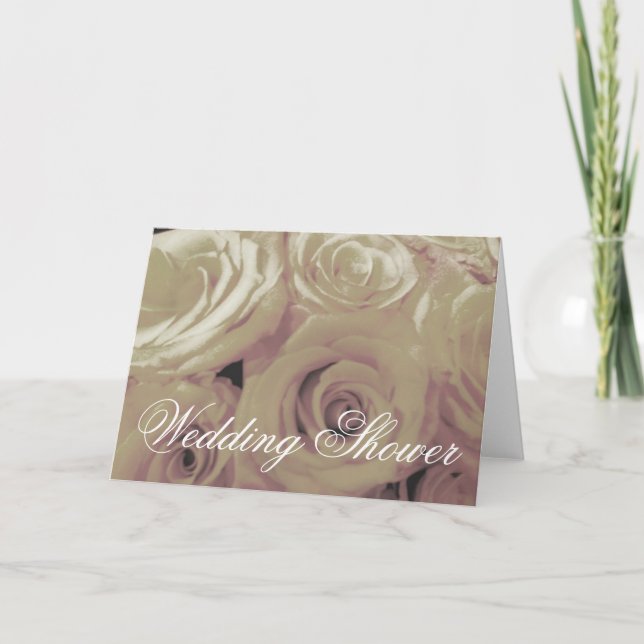 Carte de Fête de la mariée de roses de Cru-regard (Devant)