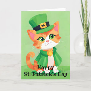Carte de fête de la Saint-Patrick avec un chaton j