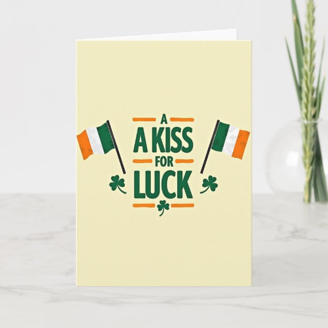Carte de Fête de la Saint-Patrick Chance avec un B (Devant)