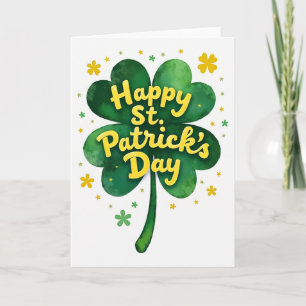 Carte de Fête de la Saint-Patrick Joyeuse en Faux