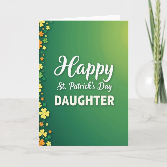 Carte de Fête de la Saint-Patrick pour Fille (Devant)