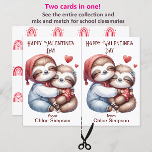 Carte de fête de la Saint Valentin de Sloth Kid