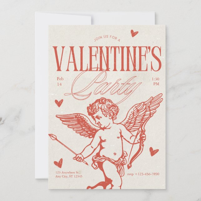 Carte de fête de la Saint-Valentin vintage (Devant)