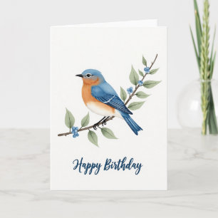 Carte de fête de l'oiseau d'Azur