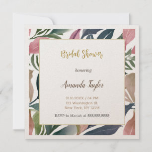 Carte de Fête de Mariage Minimaliste Florale Calli
