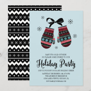 Carte de fête de Noël de l'Holiday Mittens