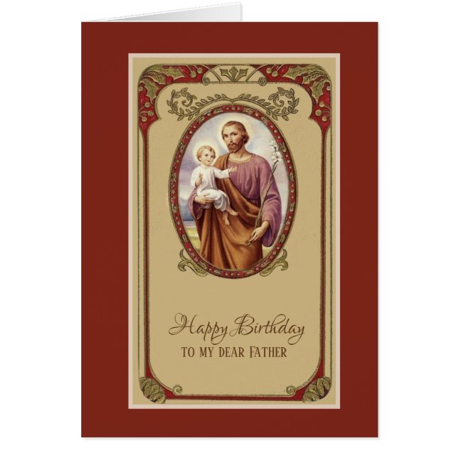 Carte de Fête de Saint Joseph pour Quiconque (Devant)