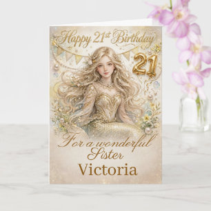 Carte de fete des 21 ans – Anniversaire de Soeur D