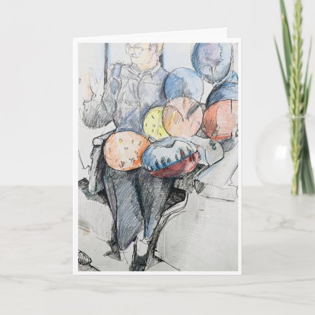 Carte de fête des ballons d'anniversaire (Devant)