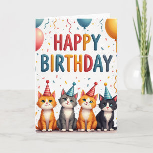 Carte de fête des chatons mignons