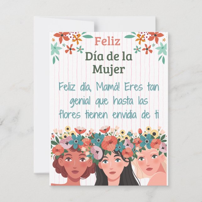 Carte de Fête des Femmes pour une Maman Espagnole (Devant)