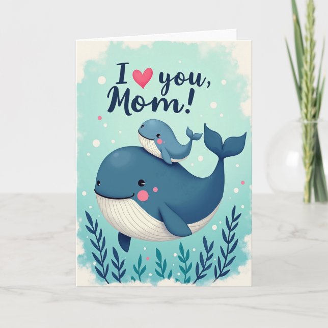 Carte de fête des mamans marines adorables (Devant)