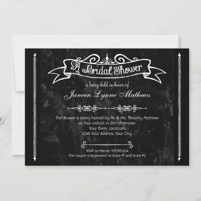 Carte de Fête des mariées à balayage rustique (Devant)