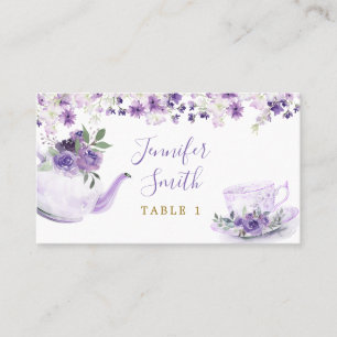 Carte de Fête des mariées à thé à la floraison vio