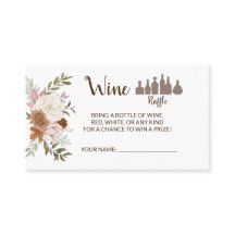 Carte de Fête des mariées Boho Autumn Wine Raffe T