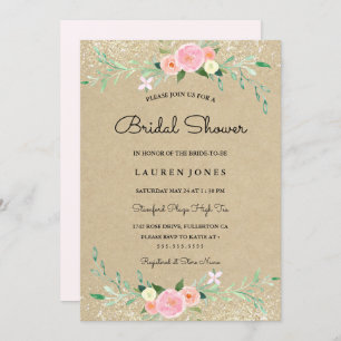 Carte de Fête des mariées de Parties scintillant r