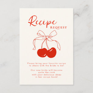 Carte de Fête des mariées de recette Retro Cherry