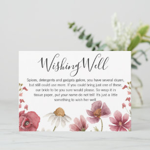 Carte de Fête des mariées fleur sauvage