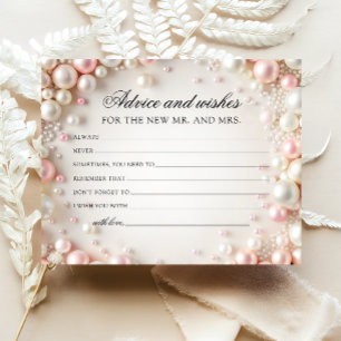 Carte de Fête des mariées Perles Conseils et Voeux