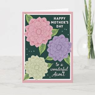 Carte de fête des mères à bordure rose