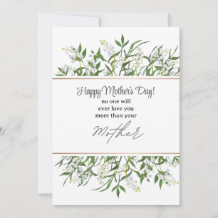 Carte de fête des mères à cadre floral vert