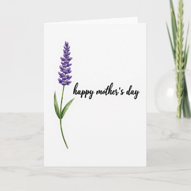 Carte de fête des mères à fleurs de lilas (Devant)