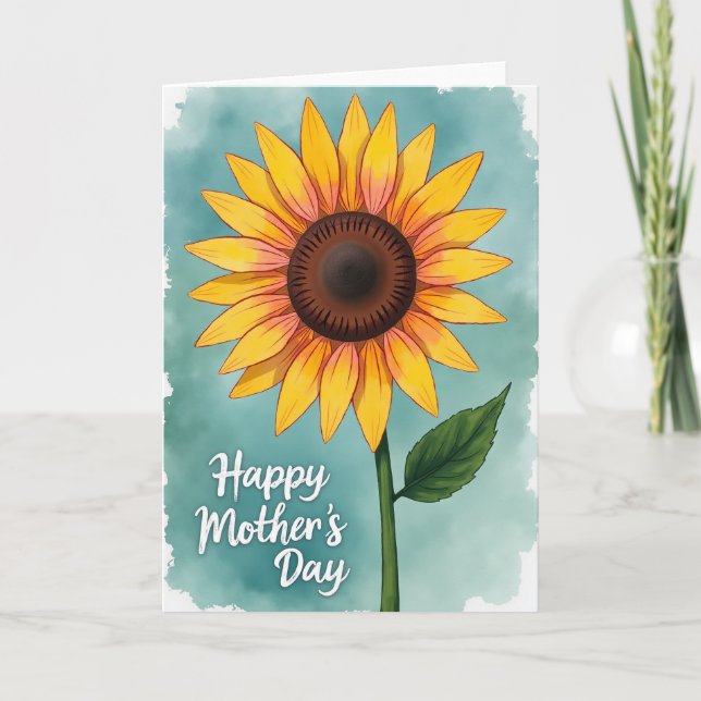 Carte de Fête des Mères à Fleurs Épanouies (Devant)