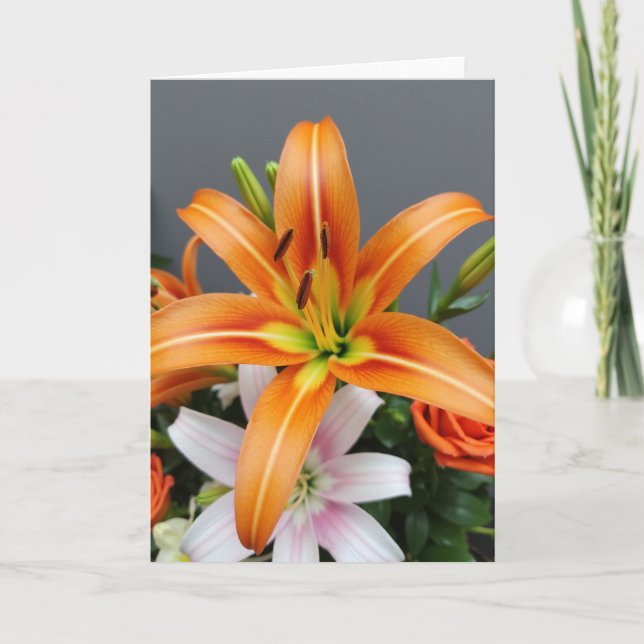 Carte de Fête des Mères à Fleurs Vert Néon (Devant)