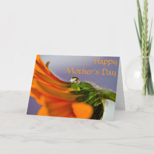 Carte de fête des mères à la gerbera orange