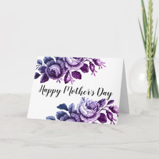 Carte de fête des mères à motif floral doux