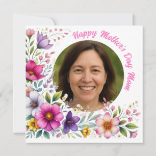 Carte de fête des mères à personnaliser avec photo
