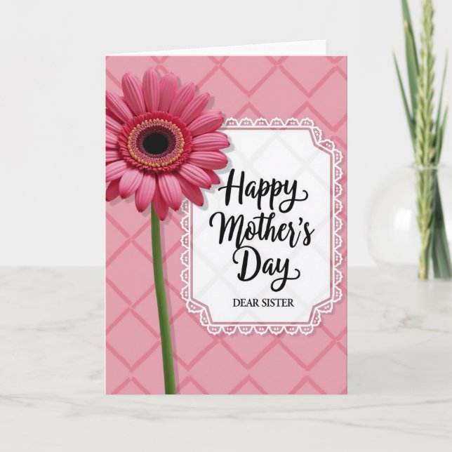 Carte de fête des mères à treillis de roses (Devant)