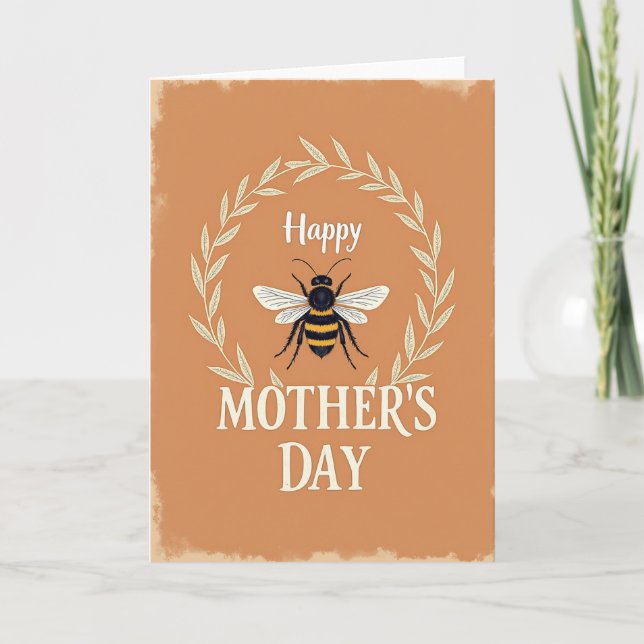 Carte de Fête des Mères Abeille (Devant)