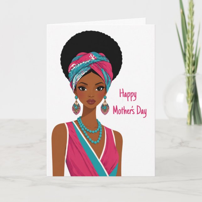 Carte de fête des mères afro-américaine (Devant)