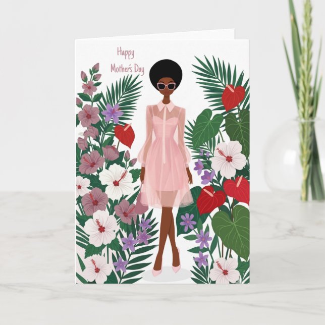 Carte de fête des mères afro-américaine (Devant)