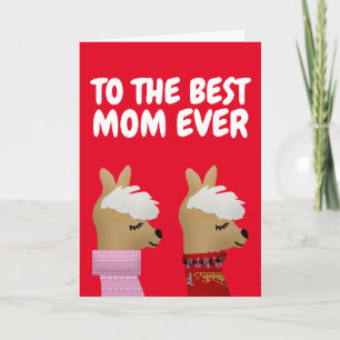 CARTE DE FETE DES MERES ALPACA LLAMA