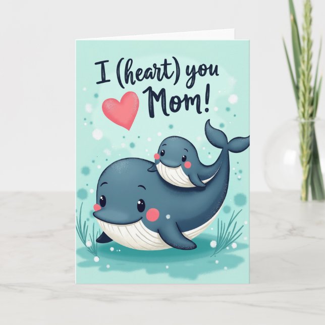 Carte de Fête des Mères Amour Océanique (Devant)