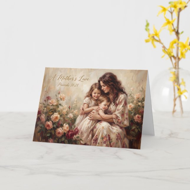 Carte de fête des mères Amour paisible éternel (Fleur jaune)