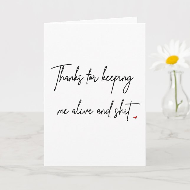 Carte de Fête des Mères amusante Carte de Fête des (Petite plante)