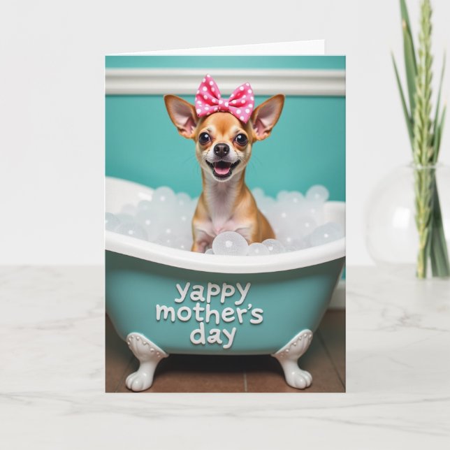 Carte de Fête des Mères Aqua Bubble Bath (Devant)