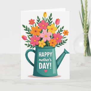 Carte de fête des mères aux florales vibrantes