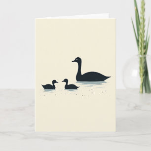 Carte de fête des mères aux oiseaux aquatiques lum