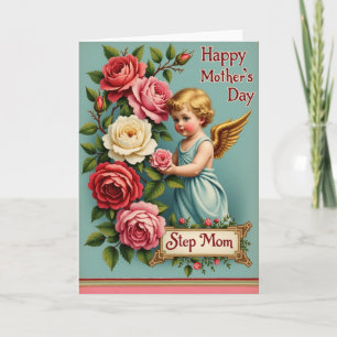 Carte de Fête des Mères aux Roses pour Enfant