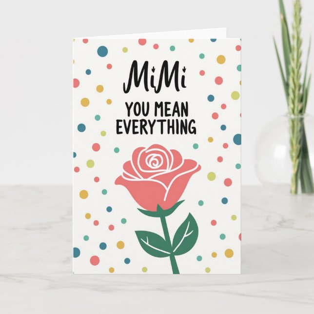 Carte de fête des mères avec confettis d'amour (Devant)