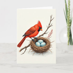 Carte de fête des mères avec illustration de nid