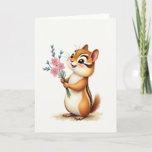 Carte de Fête des Mères avec Offrande Florale