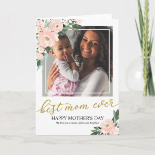 Carte de fête des mères avec photo 'Meilleure mama