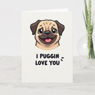 Carte de fête des mères avec un chiot mignon